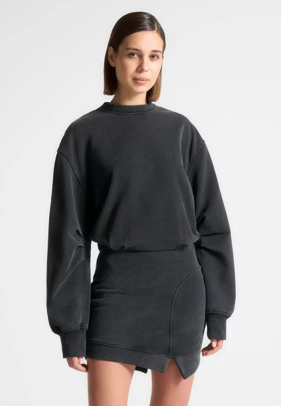 Manière De Voir Asymmetric Hem Jumper Dress>Woman Dresses