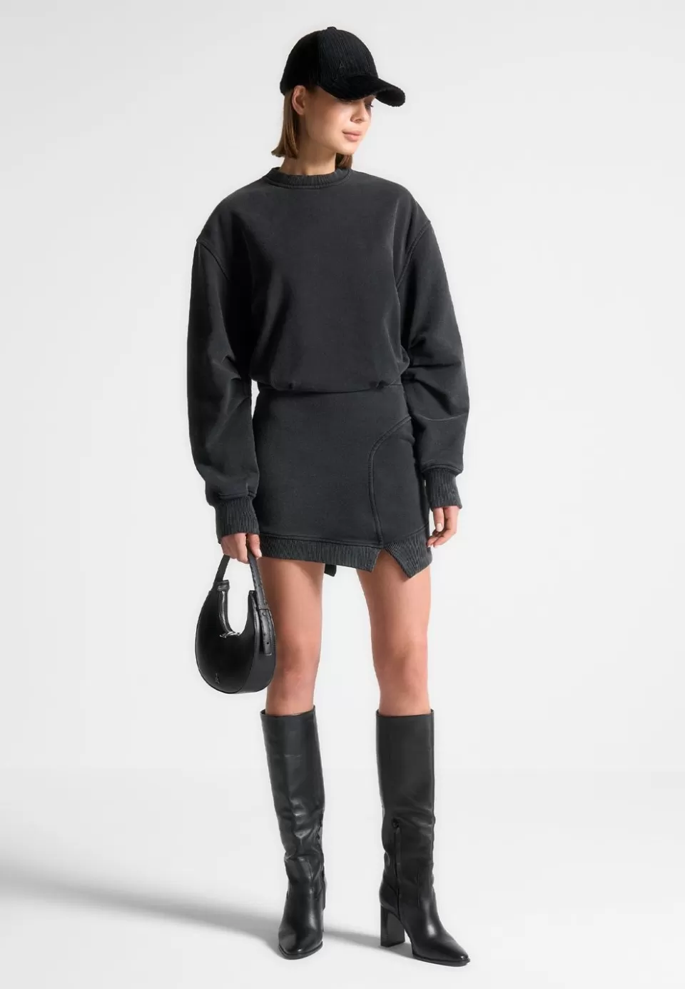 Manière De Voir Asymmetric Hem Jumper Dress>Woman Dresses