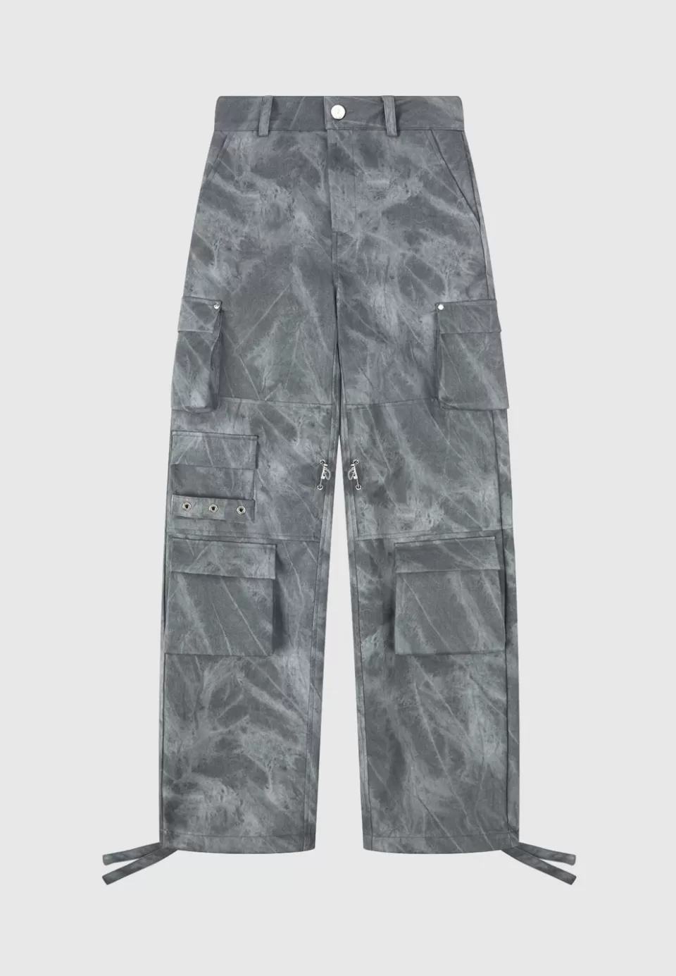 Manière De Voir High Waisted Vintage Marble Leather Cargo Pants - Washed>Woman Matching Sets