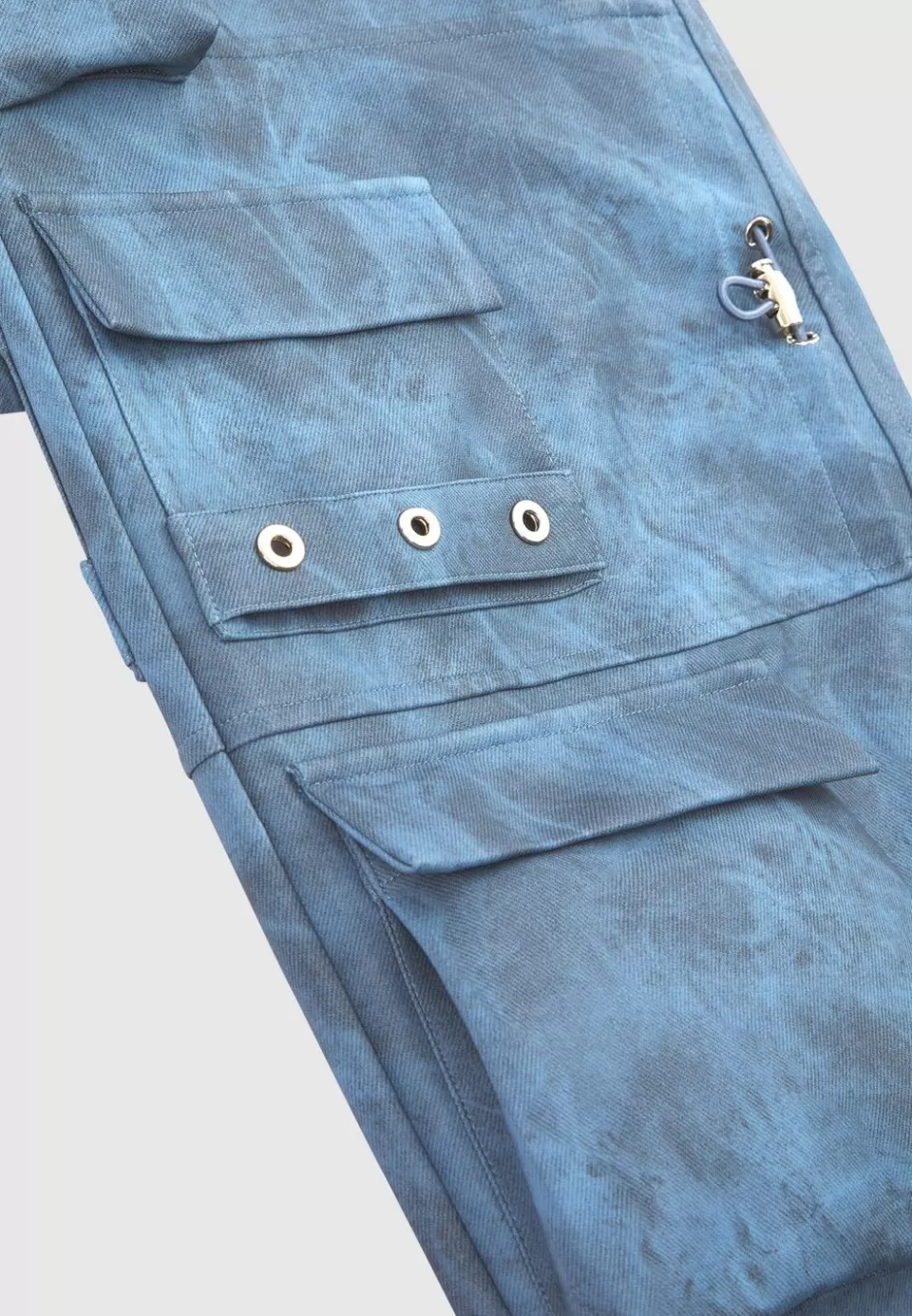 Manière De Voir High Waisted Vintage Marble Leather Cargo Pants - Washed>Woman Cargo Pants & Joggers