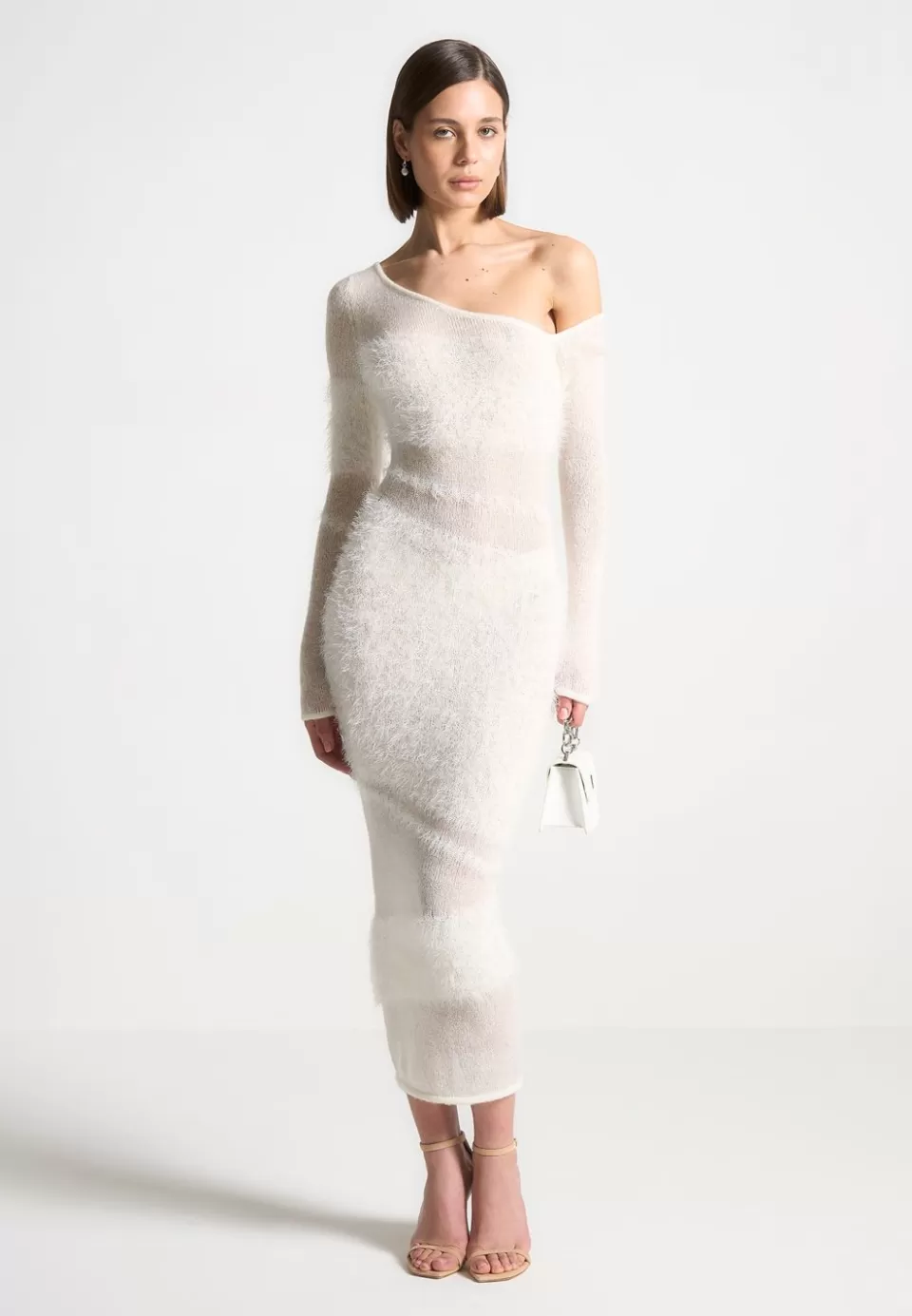 Manière De Voir Off Shoulder Knitted Maxi Dress>Woman Dresses