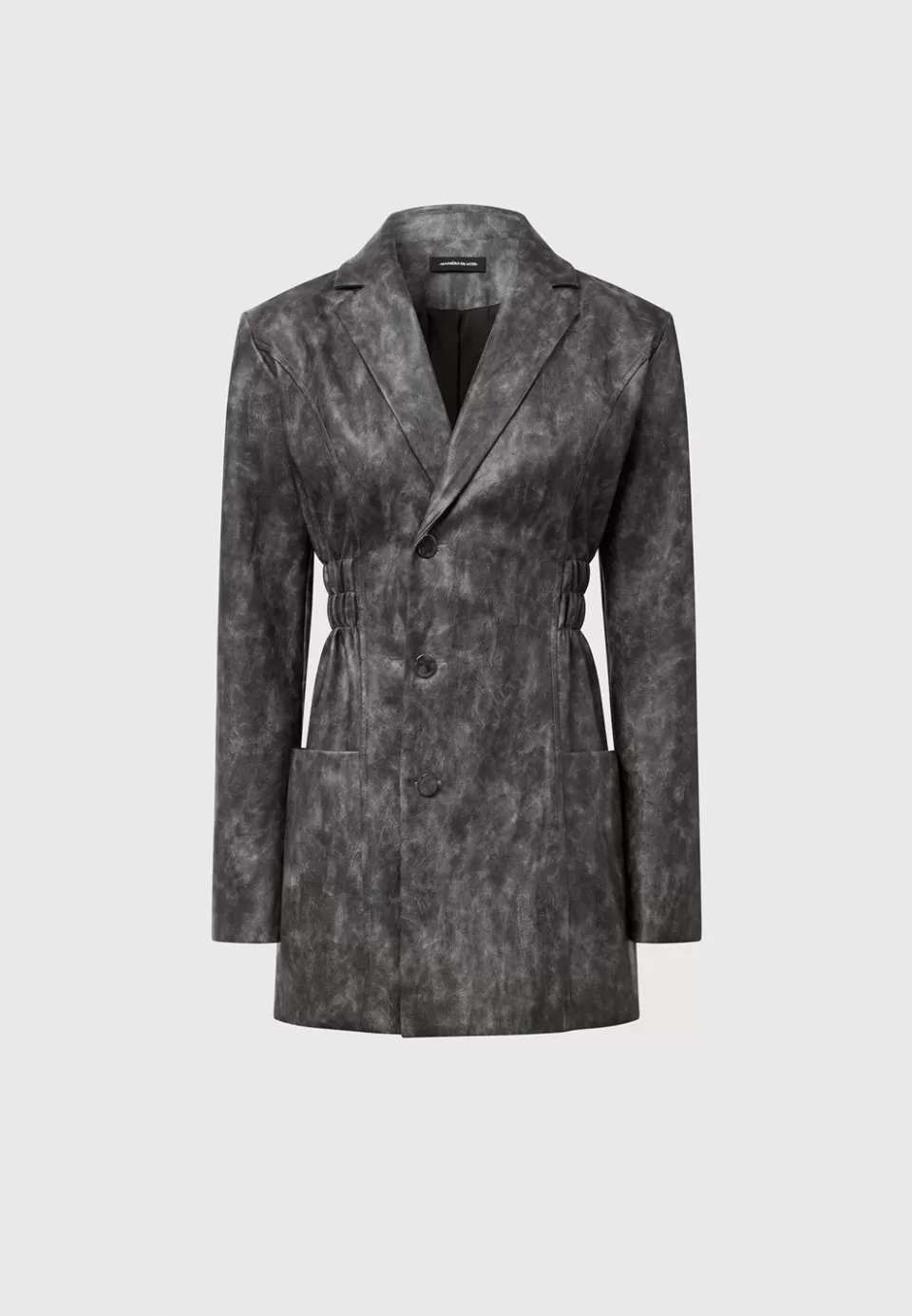 Manière De Voir Vintage Double Breasted Vegan Leather Blazer Dress>Woman Dresses