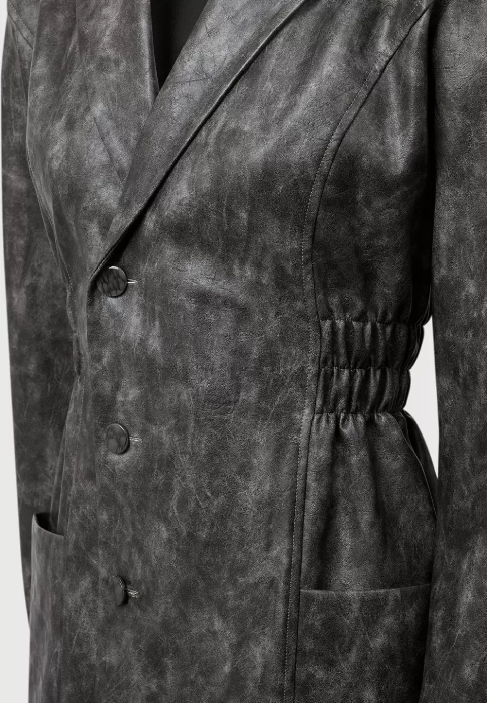 Manière De Voir Vintage Double Breasted Vegan Leather Blazer Dress>Woman Dresses