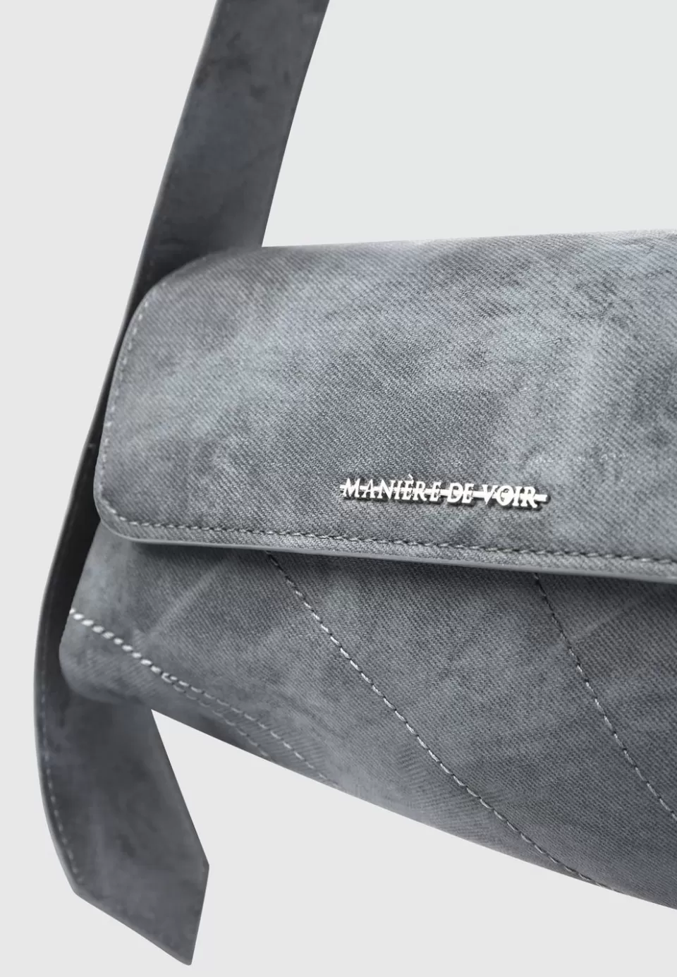Manière De Voir Vintage Marble Leather Bag - Washed>Woman Bags