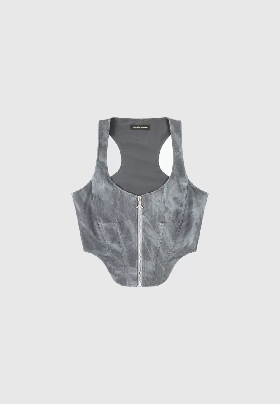 Manière De Voir Vintage Marble Leather Corset Top - Washed>Woman Matching Sets