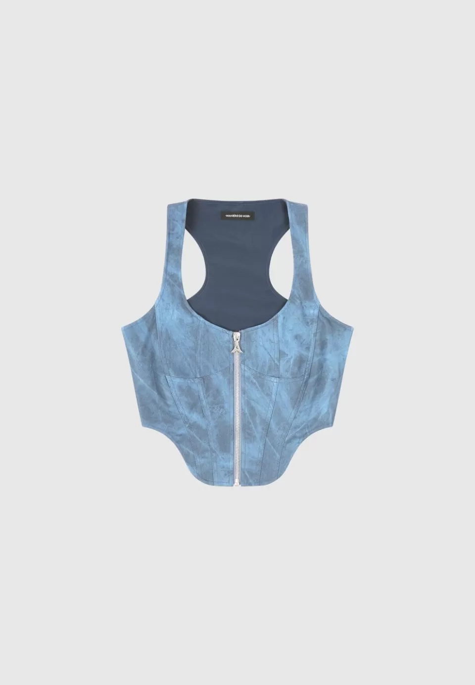Manière De Voir Vintage Marble Leather Corset Top - Washed>Woman Matching Sets