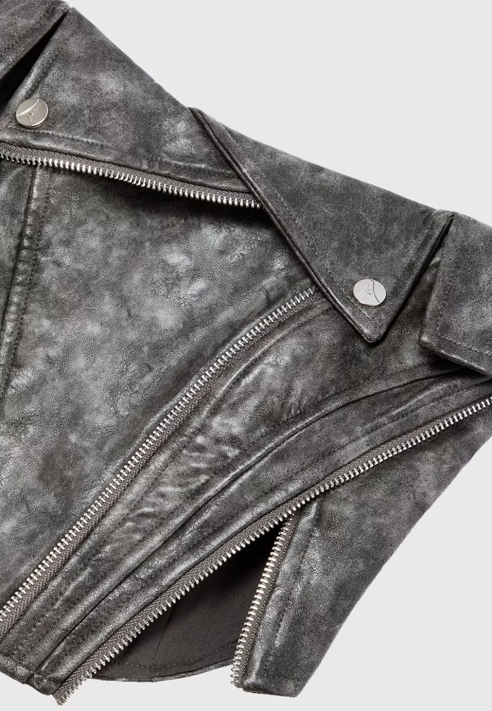 Manière De Voir Vintage Vegan Leather Biker Corset>Woman Tops & T Shirts
