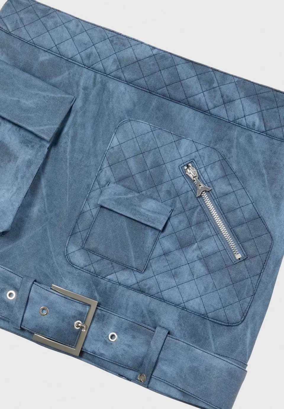 Manière De Voir Vintage Vegan Leather Cargo Mini Skirt>Woman Skirts