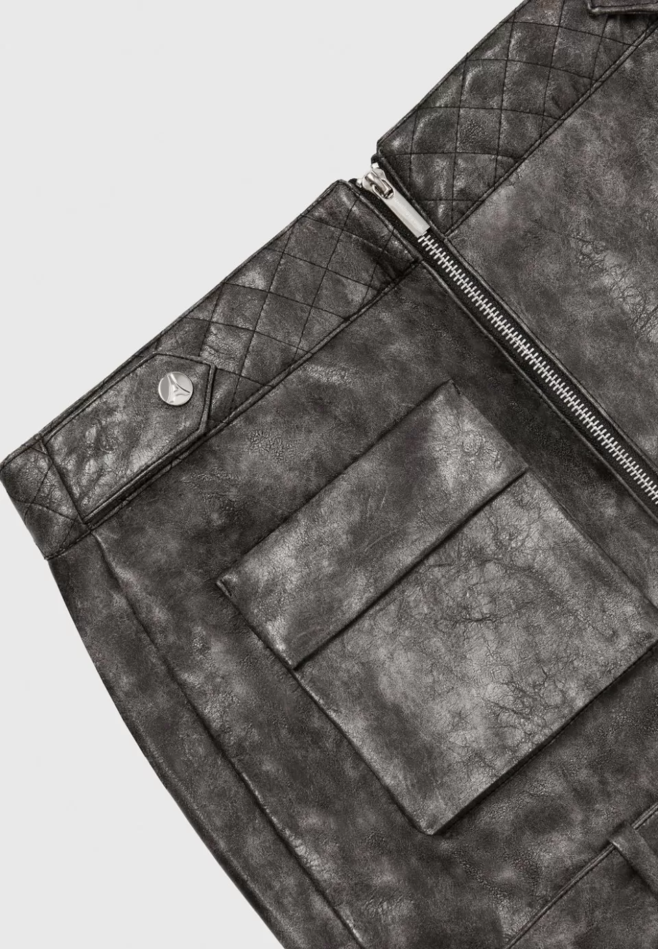 Manière De Voir Vintage Vegan Leather Cargo Mini Skirt>Woman Skirts