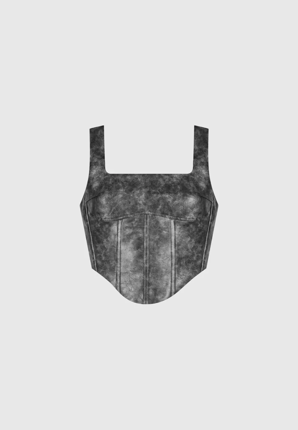 Manière De Voir Vintage Vegan Leather Corset Top>Woman Tops & T Shirts