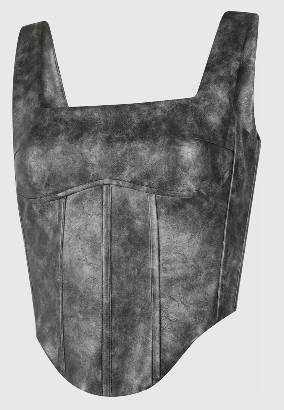 Manière De Voir Vintage Vegan Leather Corset Top>Woman Tops & T Shirts