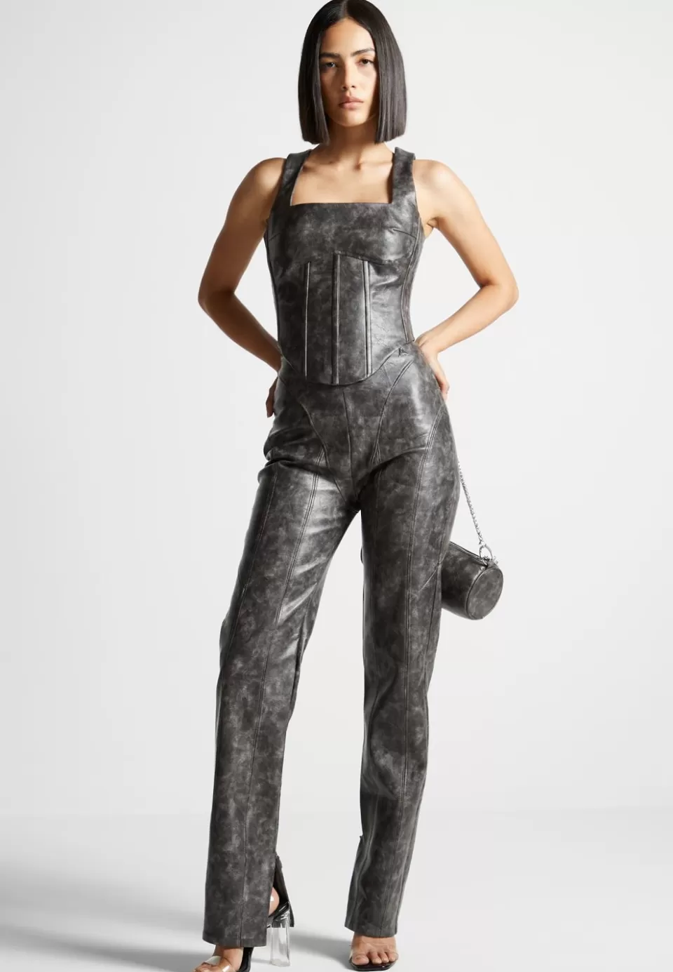 Manière De Voir Vintage Vegan Leather Trousers>Woman Trousers