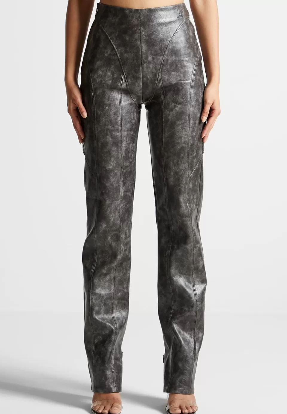 Manière De Voir Vintage Vegan Leather Trousers>Woman Trousers