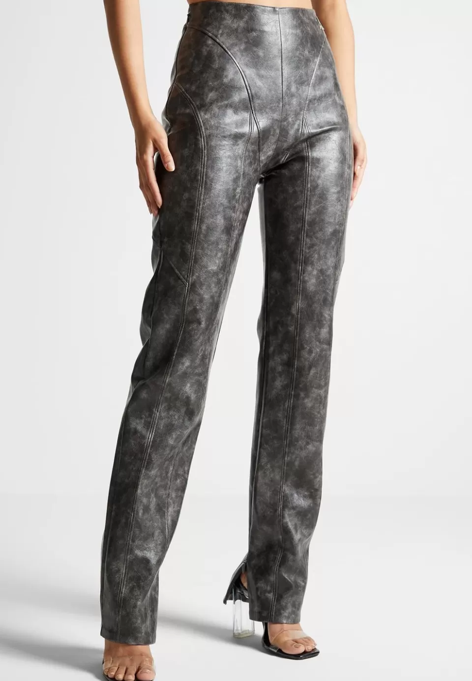 Manière De Voir Vintage Vegan Leather Trousers>Woman Trousers