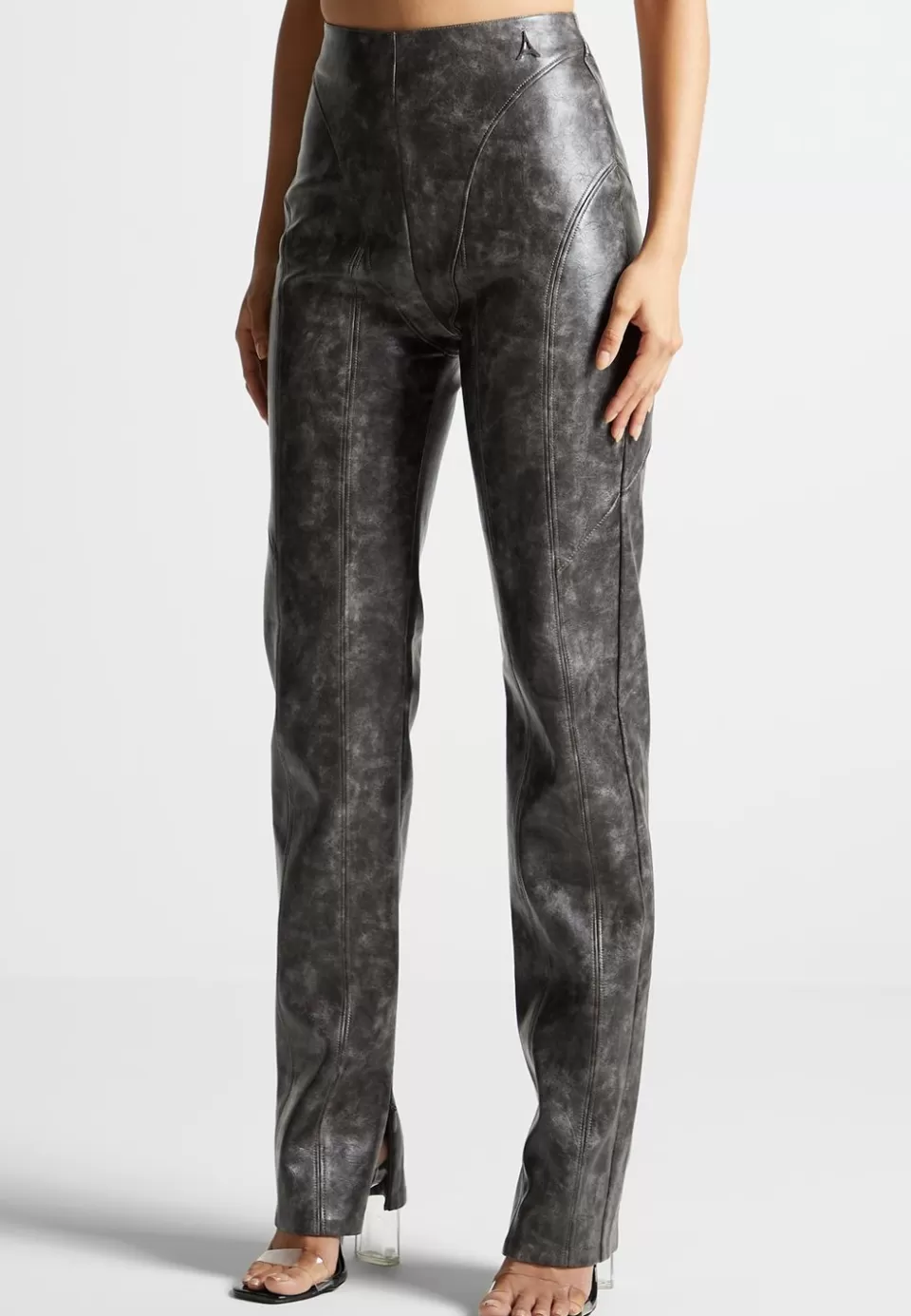 Manière De Voir Vintage Vegan Leather Trousers>Woman Trousers